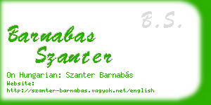 barnabas szanter business card