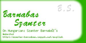 barnabas szanter business card